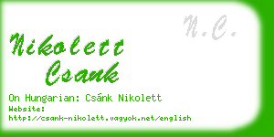 nikolett csank business card