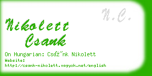 nikolett csank business card